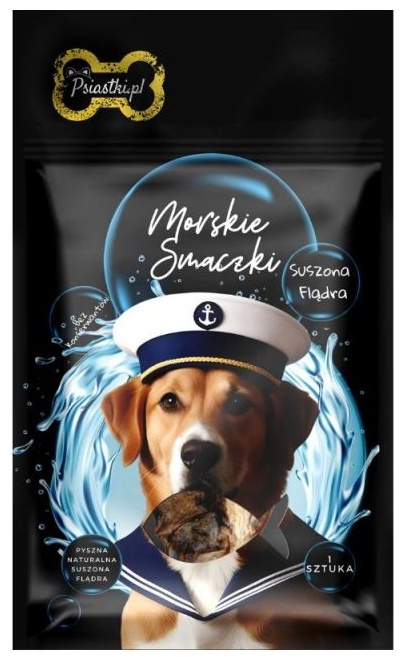 Psiastki Morskie smaczki Suszona Flądra