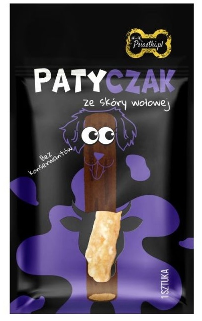 Psiastki Patyczak Paluch ze skóry wołowej