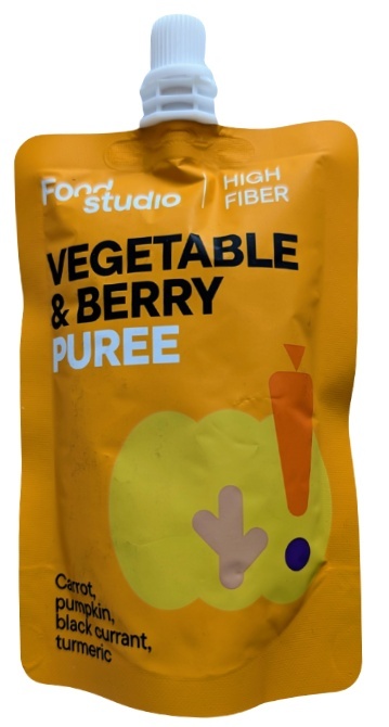 Puree dla psów Food Studio Marchewka, dynia, czarna porzeczka i kurkuma 150ml