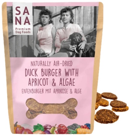 Sanadog Burgery z kaczki z morelami i algami 100g