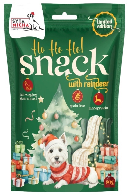 Syta Micha HO HO Snacks - z reniferem, dynią i jabłkiem 80g